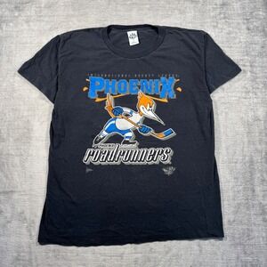 Phoenix Roadrunners Shirt Mens XL Black IHL Hockey Vintage 90s Single Stitch
